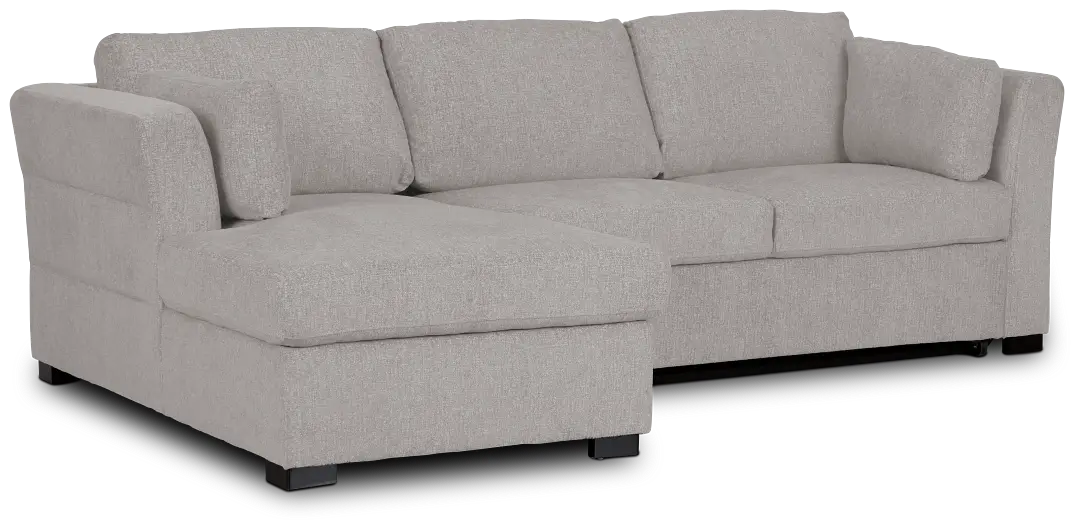 Amber Light Gray Fabric Small Left Chaise Storage Sleeper Sectional Amber Light Gray Fabric Small Left Chaise Storage Sleeper Sectional