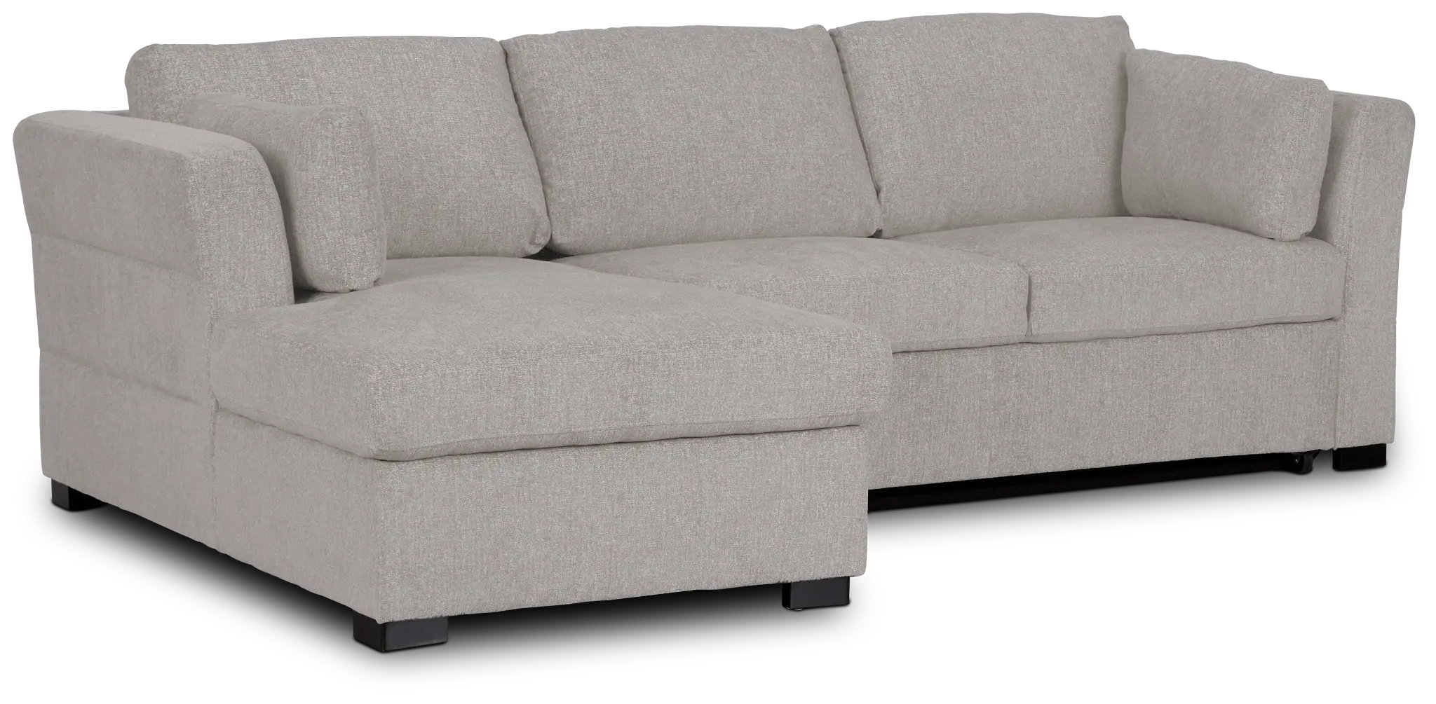 Amber Light Gray Fabric Small Left Chaise Storage Sleeper Sectional Amber Light Gray Fabric Small Left Chaise Storage Sleeper Sectional