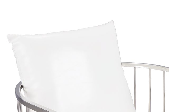 Nia White Accent Chair