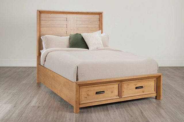 Vail Light Tone Panel Storage Bed