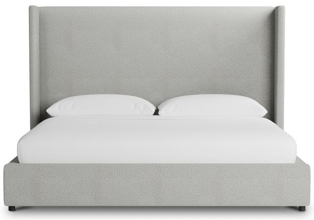 Captiva Sutton Gray 60" Upholstered Shelter Bed
