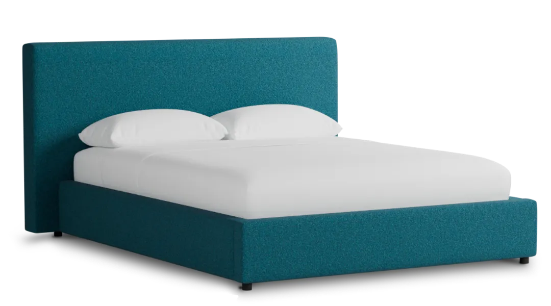 Grayton Elite Teal 44" Upholstered Platform Bed