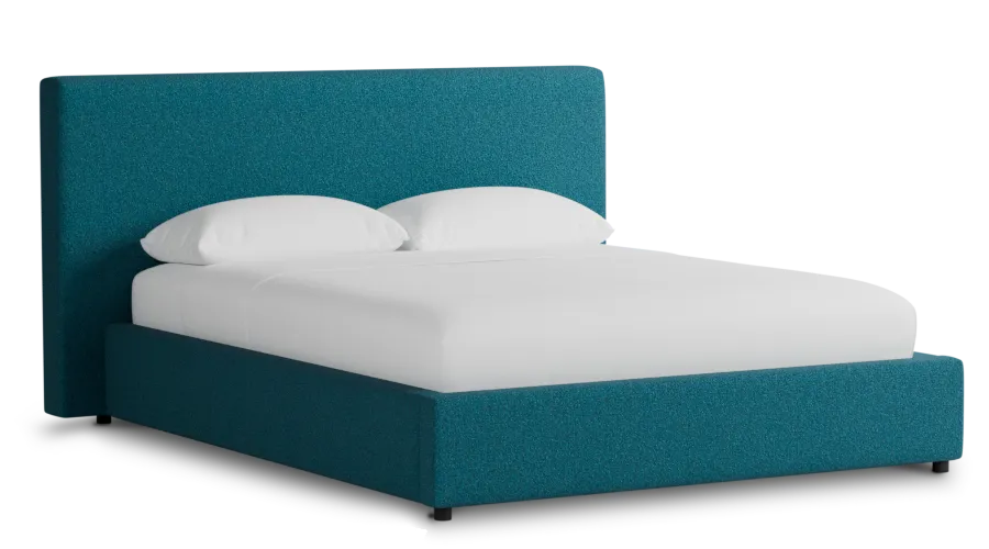 Grayton Elite Teal 44" Upholstered Platform Bed
