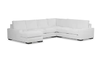 Edgewater Peyton White Medium Left Chaise Sectional