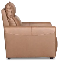 Edison Dark Brown Lthr/vinyl Power Recliner With Power Headrest