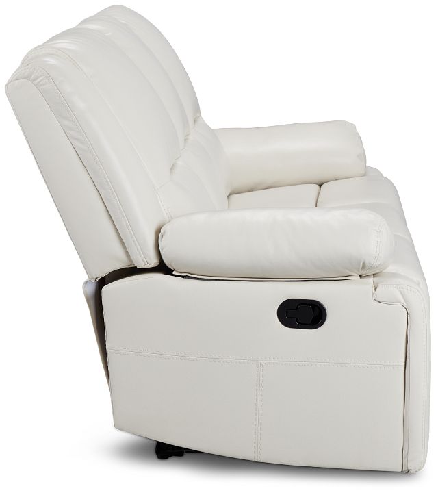 Peyton Light Beige Lthr/vinyl Reclining Sofa