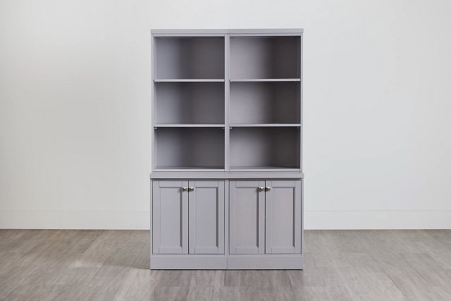 Newport Gray Door Bookcase