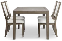 Alden Gray Rect Table & 4 Chairs