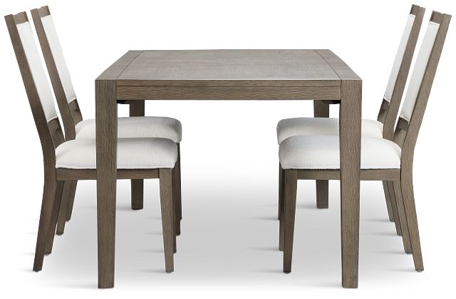 Alden Gray Rect Table & 4 Chairs