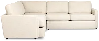 Maxwell Light Gray Fabric Small Two-arm Sectional