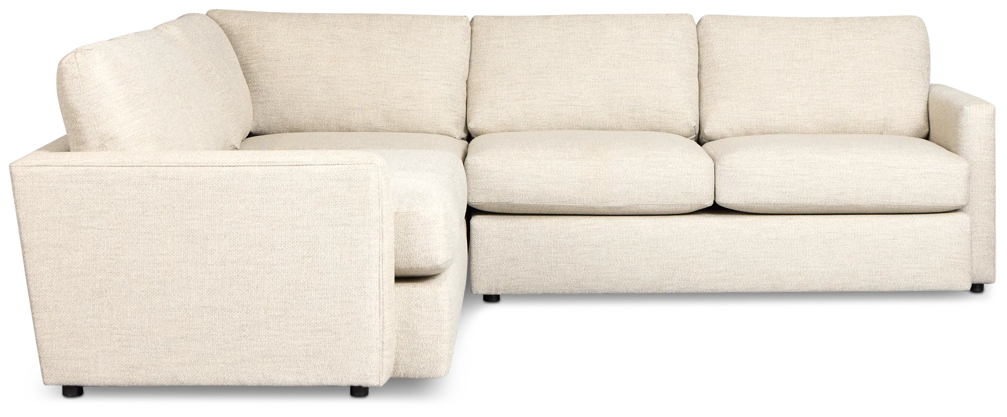 Maxwell Light Gray Fabric Small Two-arm Sectional