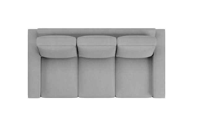 Edgewater Delray Light Gray 84" Sofa W/ 3 Cushions