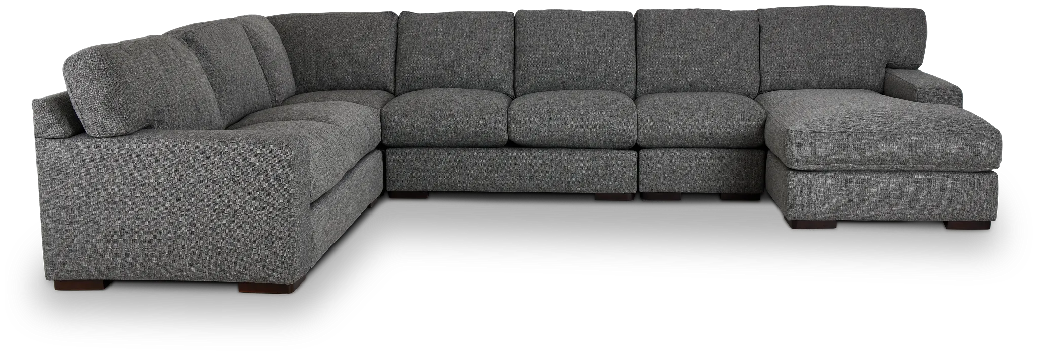 Veronica Dark Gray Down Large Right Chaise Sectional