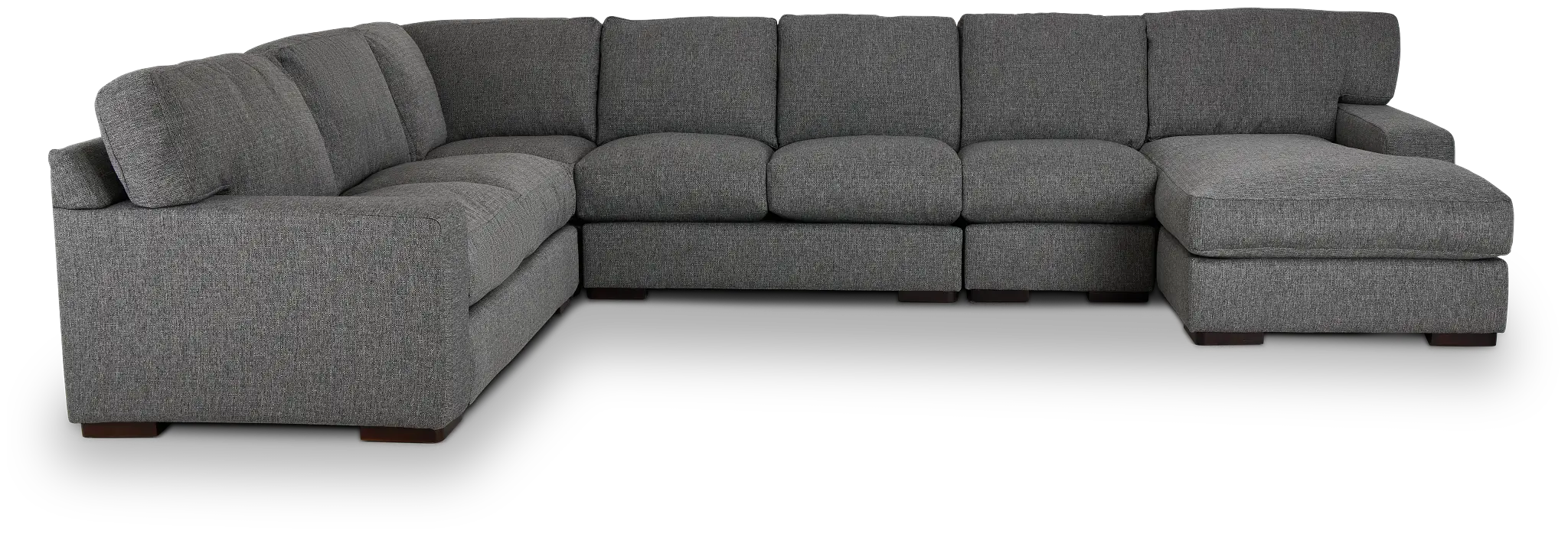 Veronica Dark Gray Down Large Right Chaise Sectional Veronica Dark Gray Down Large Right Chaise Sectional