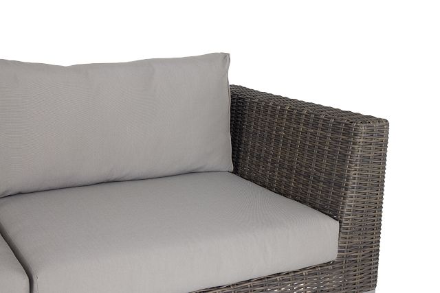 Tulum Gray Woven Sofa W/ 2 Cushions