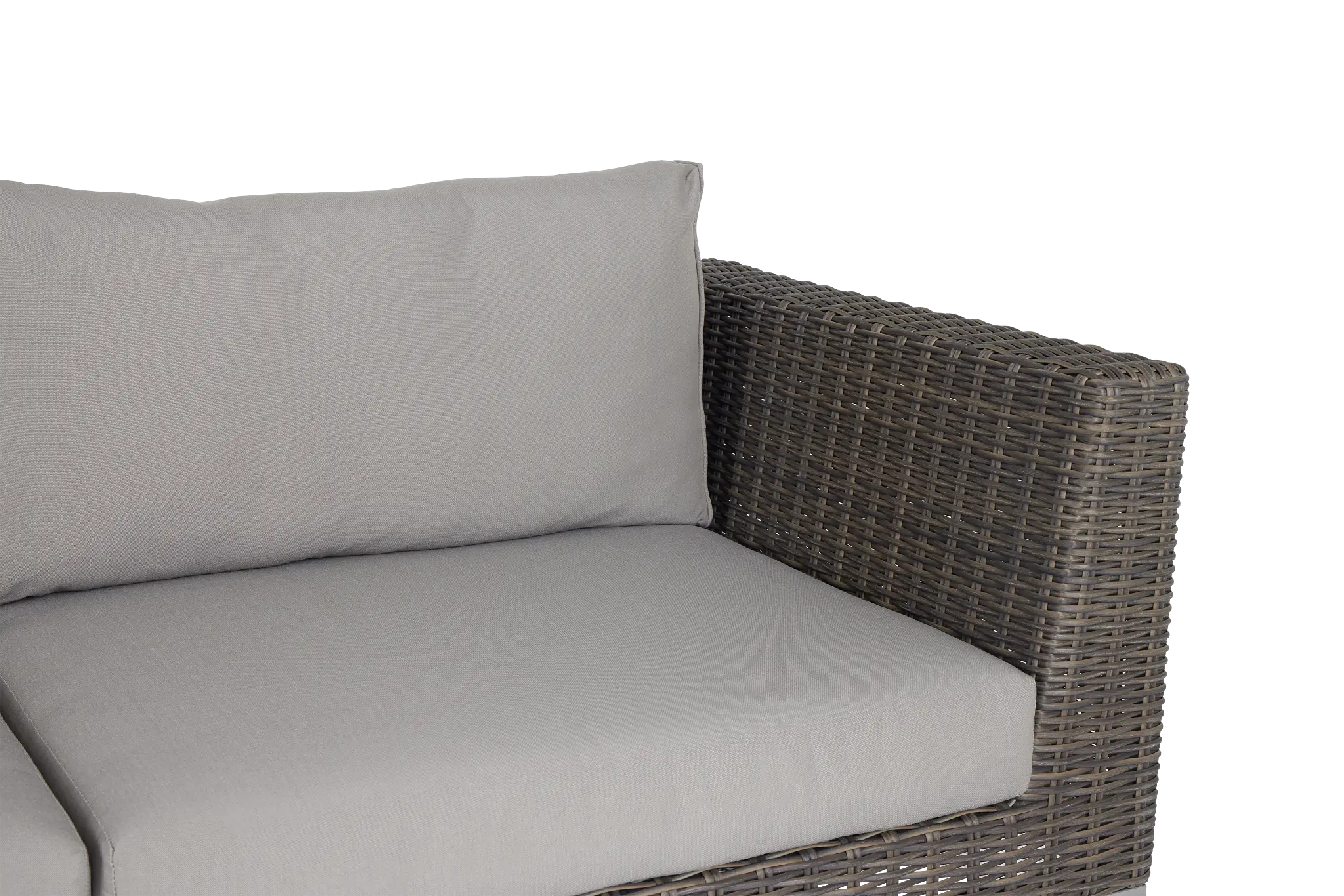 Tulum Gray Woven Sofa W/ 2 Cushions Tulum Gray Woven Sofa W/ 2 Cushions