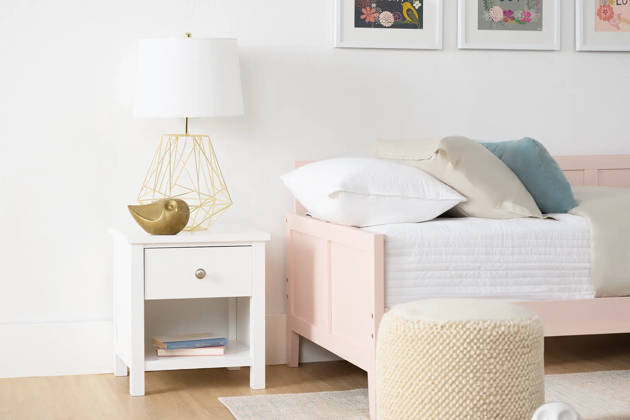 Charleston White 1-drawer Nightstand Charleston White 1-drawer Nightstand