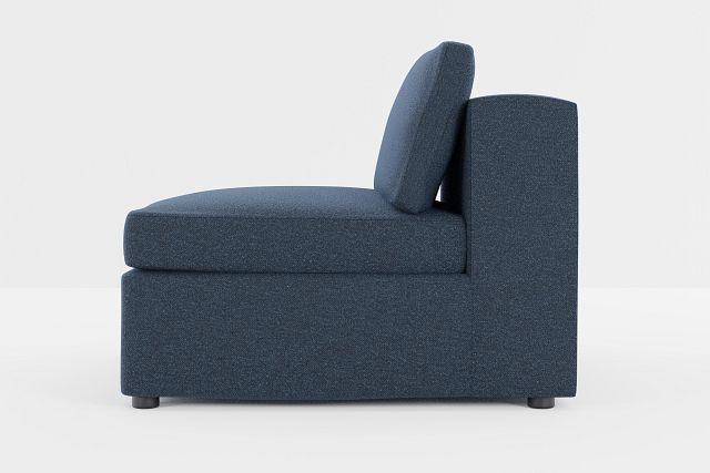 Destin Elite Dark Blue Fabric Armless Chair