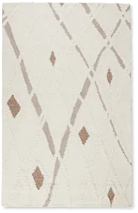 Senza Beige Wool 8x10 Area Rug