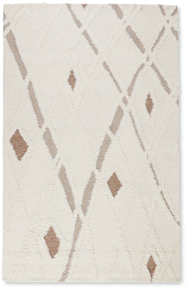 Senza Beige Wool 8x10 Area Rug