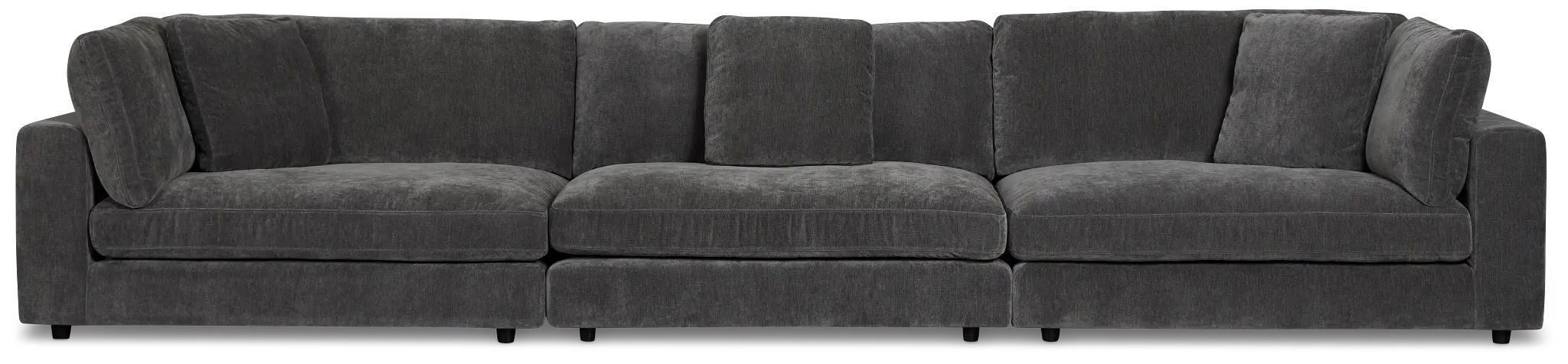Lounge Dark Gray Fabric 3 Piece Modular Sofa Lounge Dark Gray Fabric 3 Piece Modular Sofa