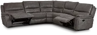 Dober Dark Gray Micro Small Two-arm Manually Reclining Sectional