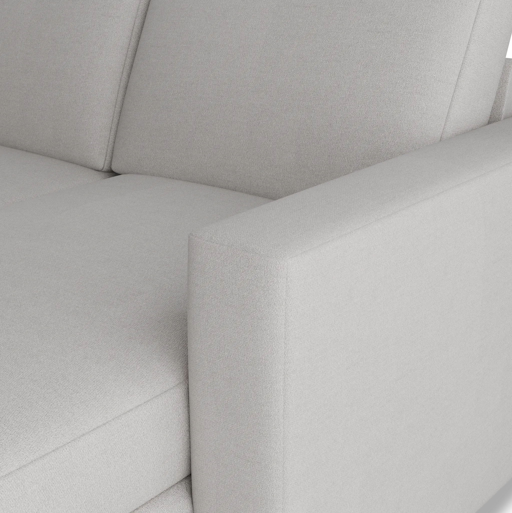 Citymod Light Gray Fabric Medium Right Chaise Sectional