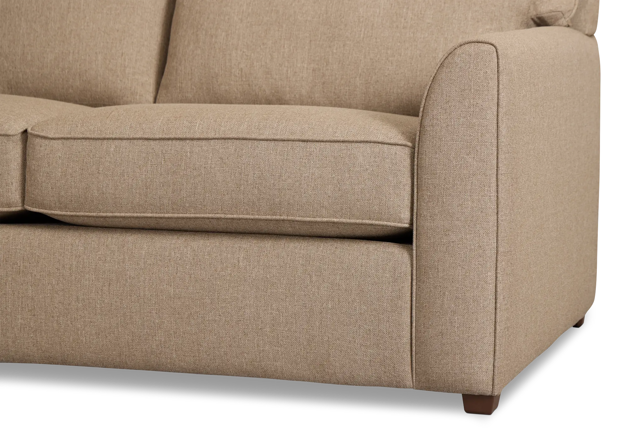 Tate Brown Fabric Medium 2-arm Left Cooling Memory Foam Sleeper Sect Tate Brown Fabric Medium 2-arm Left Cooling Memory Foam Sleeper Sect
