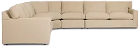 Hudson Beige Fabric Large 2-arm Wedge Sectional