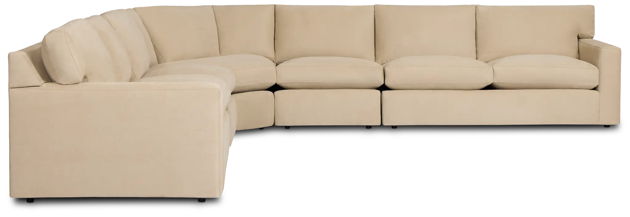 Hudson Beige Fabric Large 2-arm Wedge Sectional Hudson Beige Fabric Large 2-arm Wedge Sectional