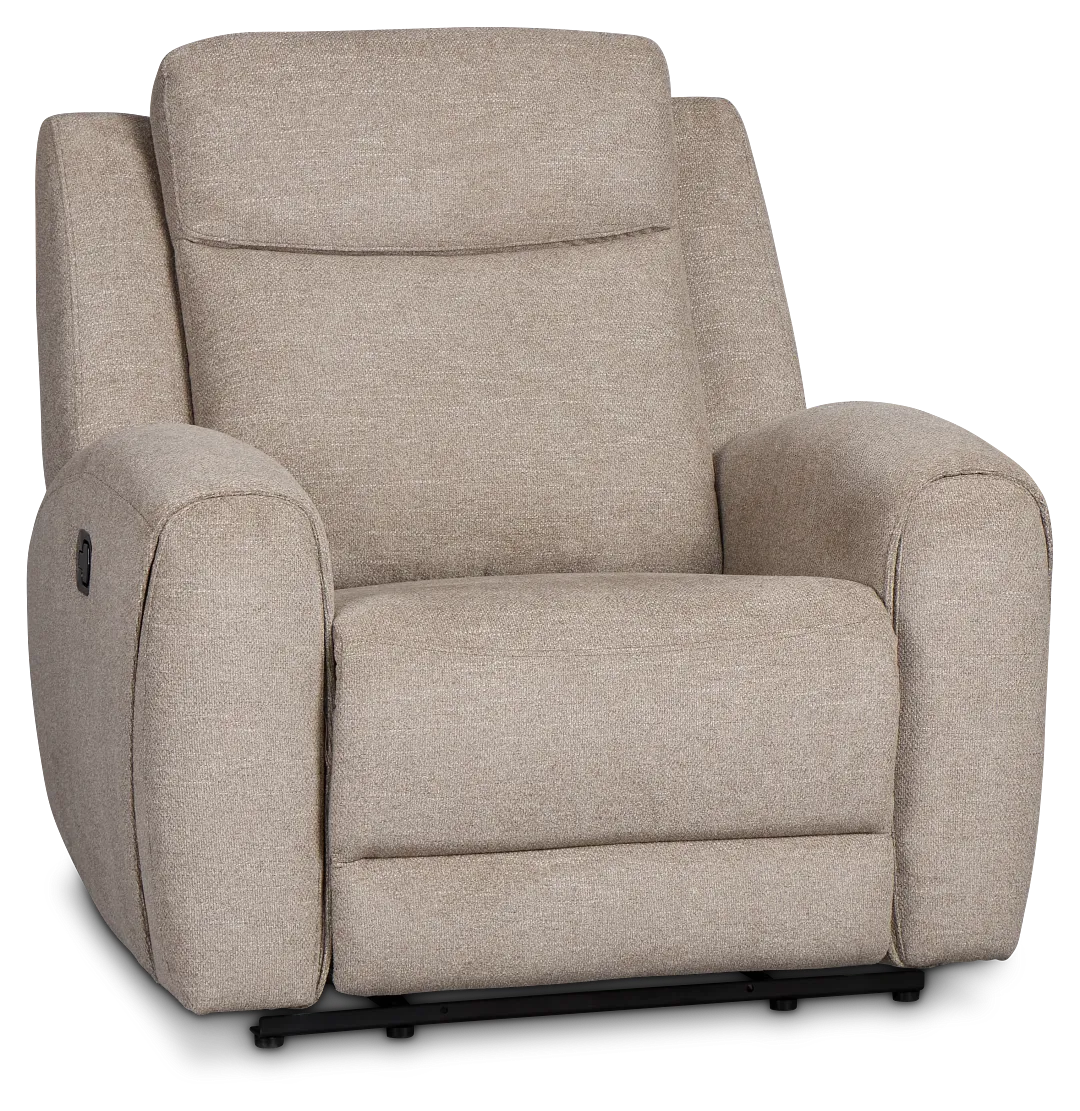 Walker Beige Fabric Recliner