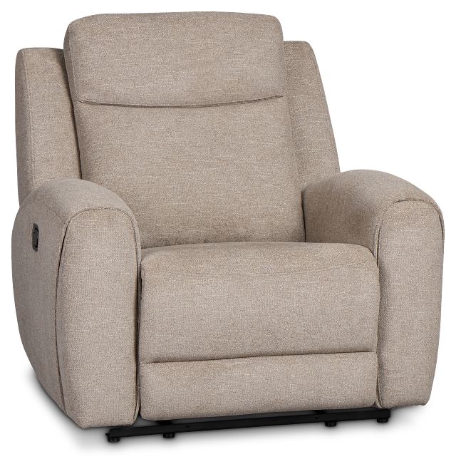 Walker Beige Fabric Recliner