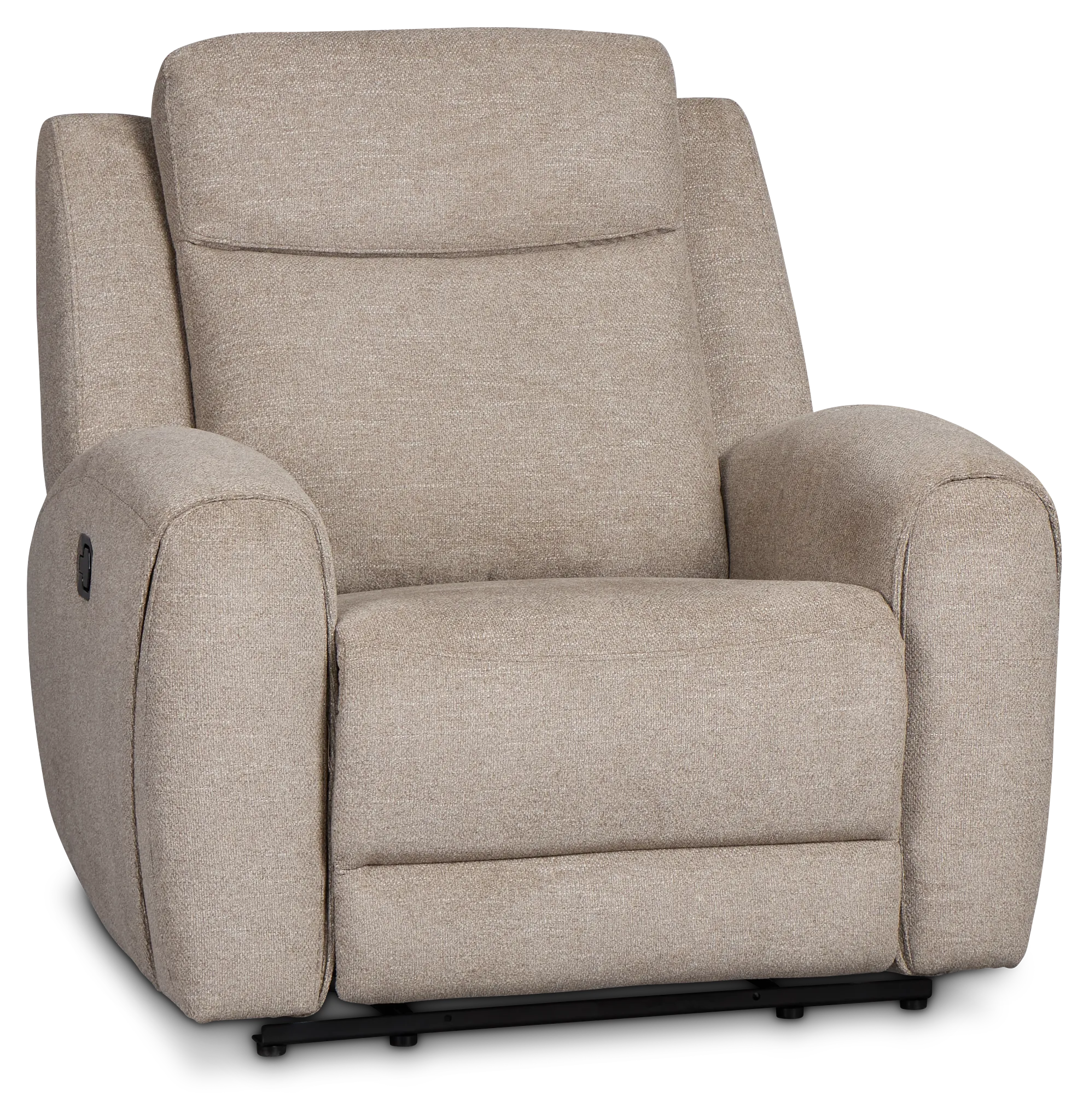 Walker Beige Fabric Recliner