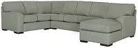 Austin Green Cool Mfoam Right Chaise Memory Foam Sleeper Sectional