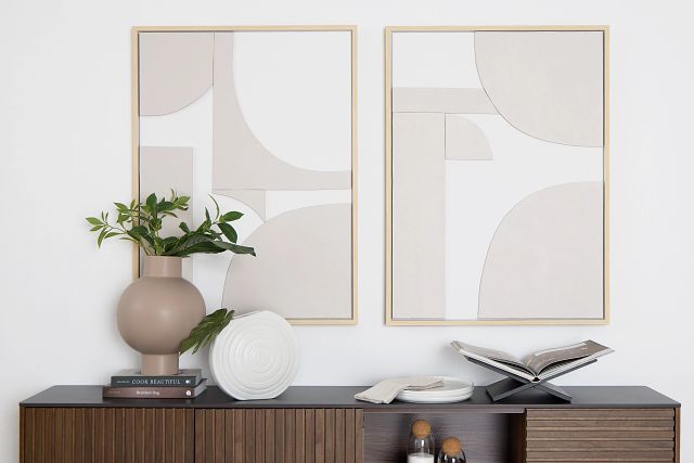 Lynda Beige Linen Wall Art | Elegant Home Decor