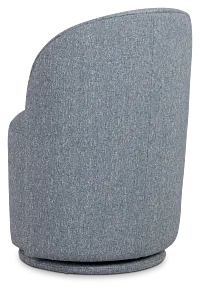 Claude Dark Blue Round Upholstered Side Chair