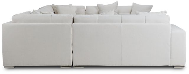 Brielle White Fabric Large Two-arm Sectional