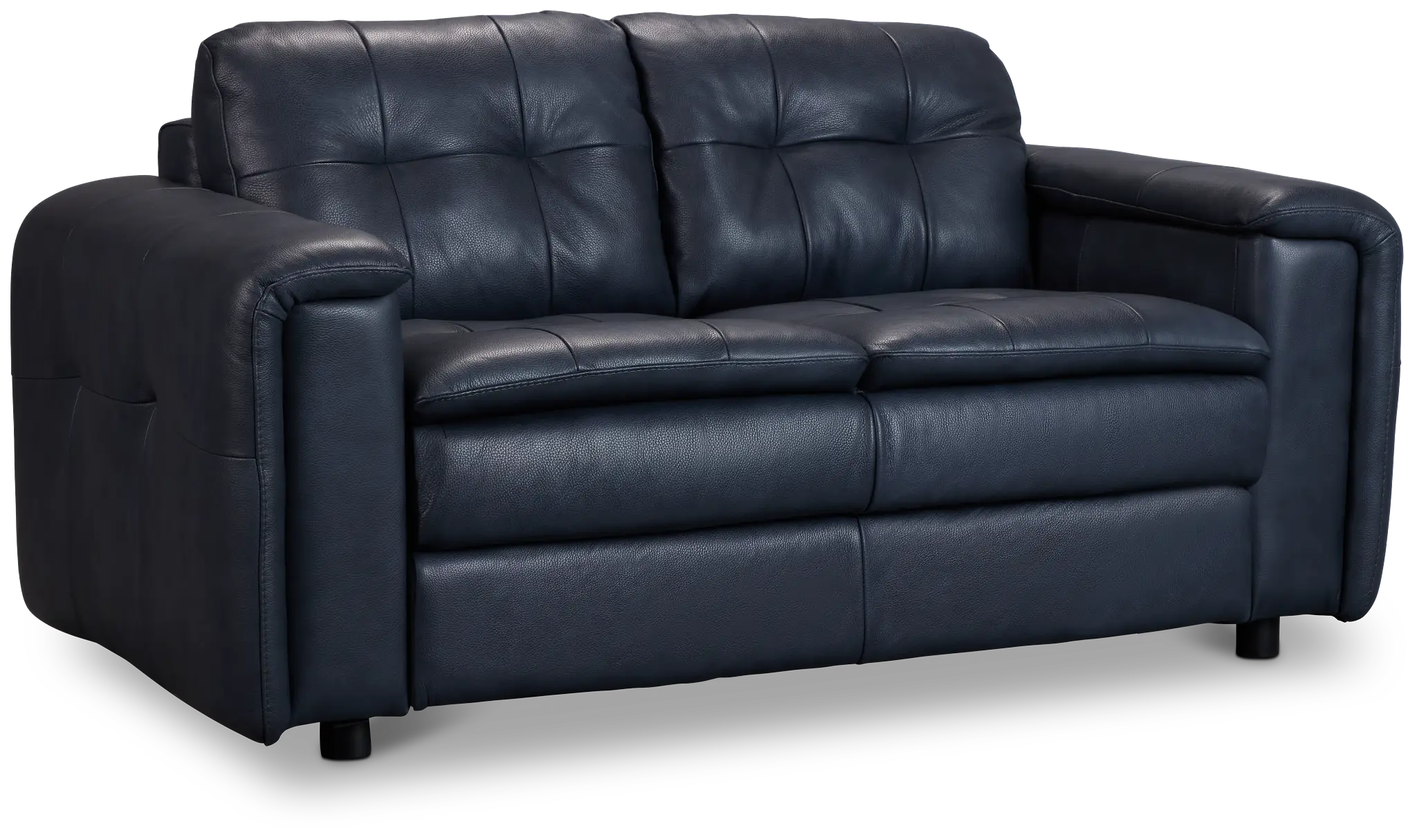 Rowan Navy Leather Loveseat Rowan Navy Leather Loveseat