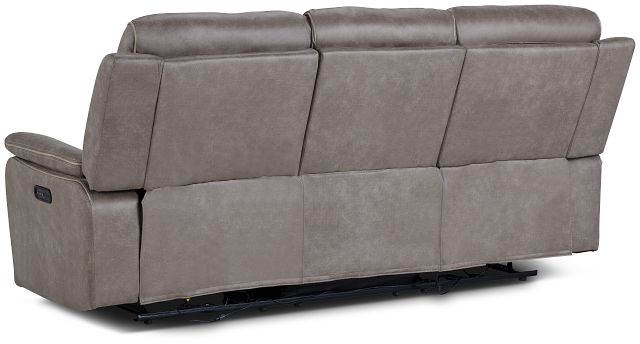 Grayson Gray Micro Power Reclining Sofa