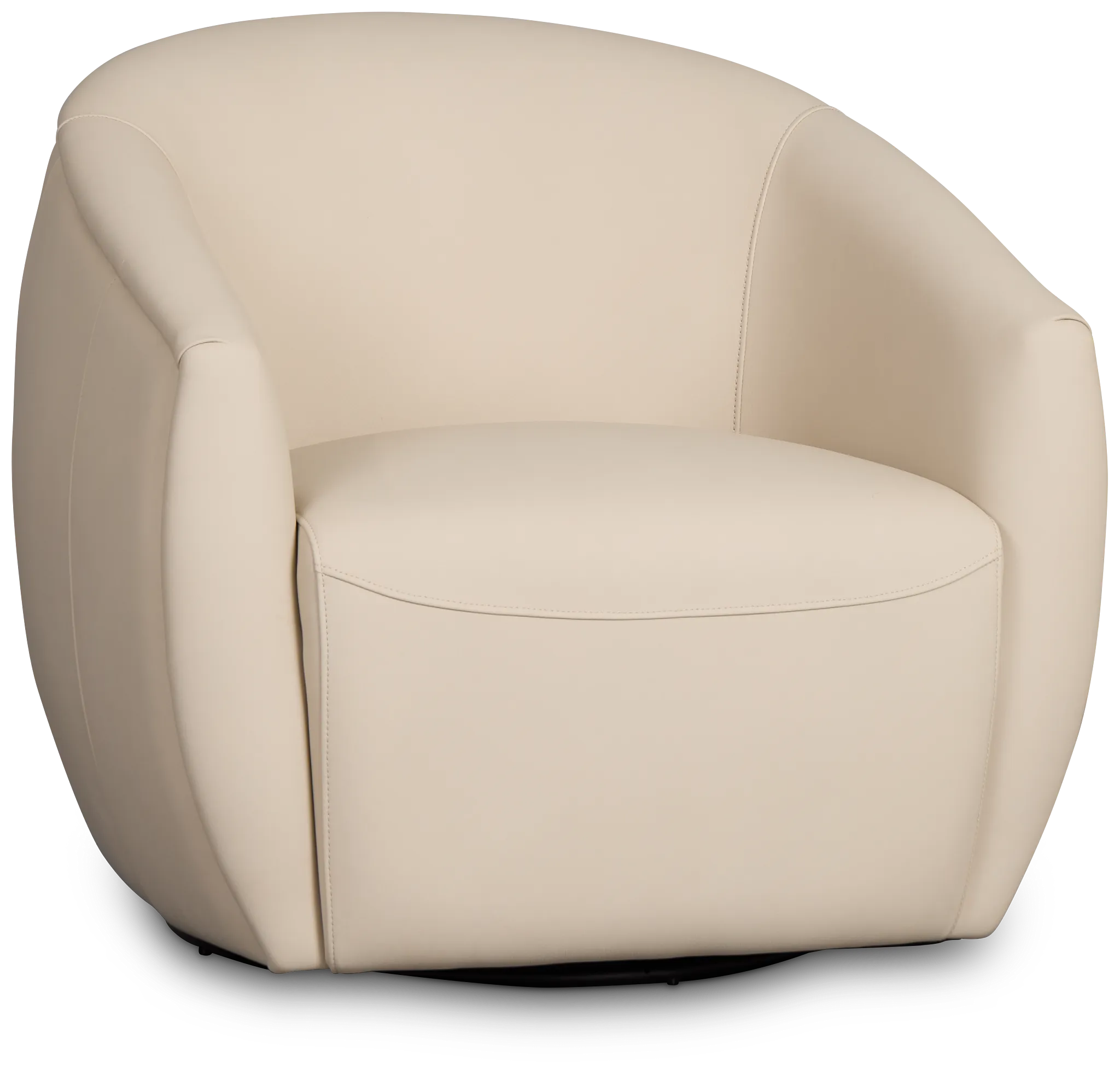 Kellan Ivory Leather Swivel Chair