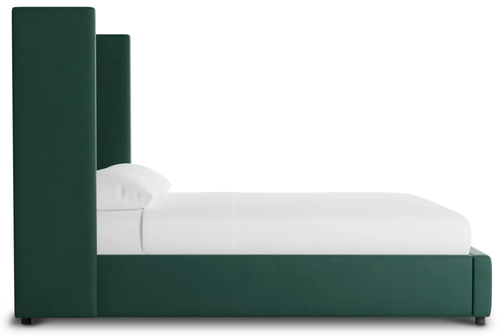 Captiva Joya Green 60" Upholstered Shelter Bed