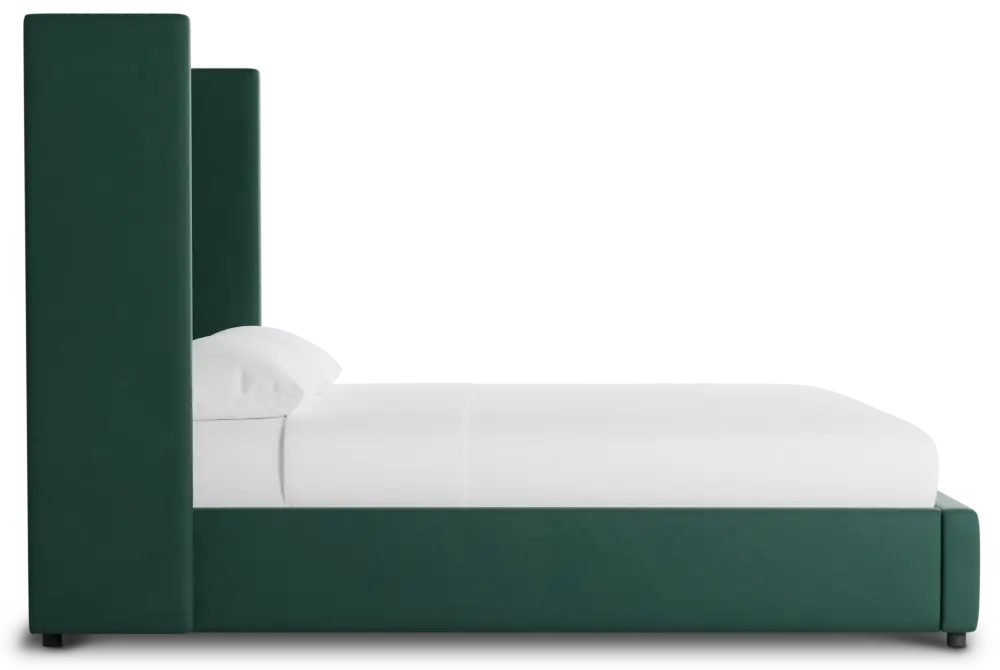 Captiva Joya Green 60" Upholstered Shelter Bed Captiva Joya Green 60" Upholstered Shelter Bed