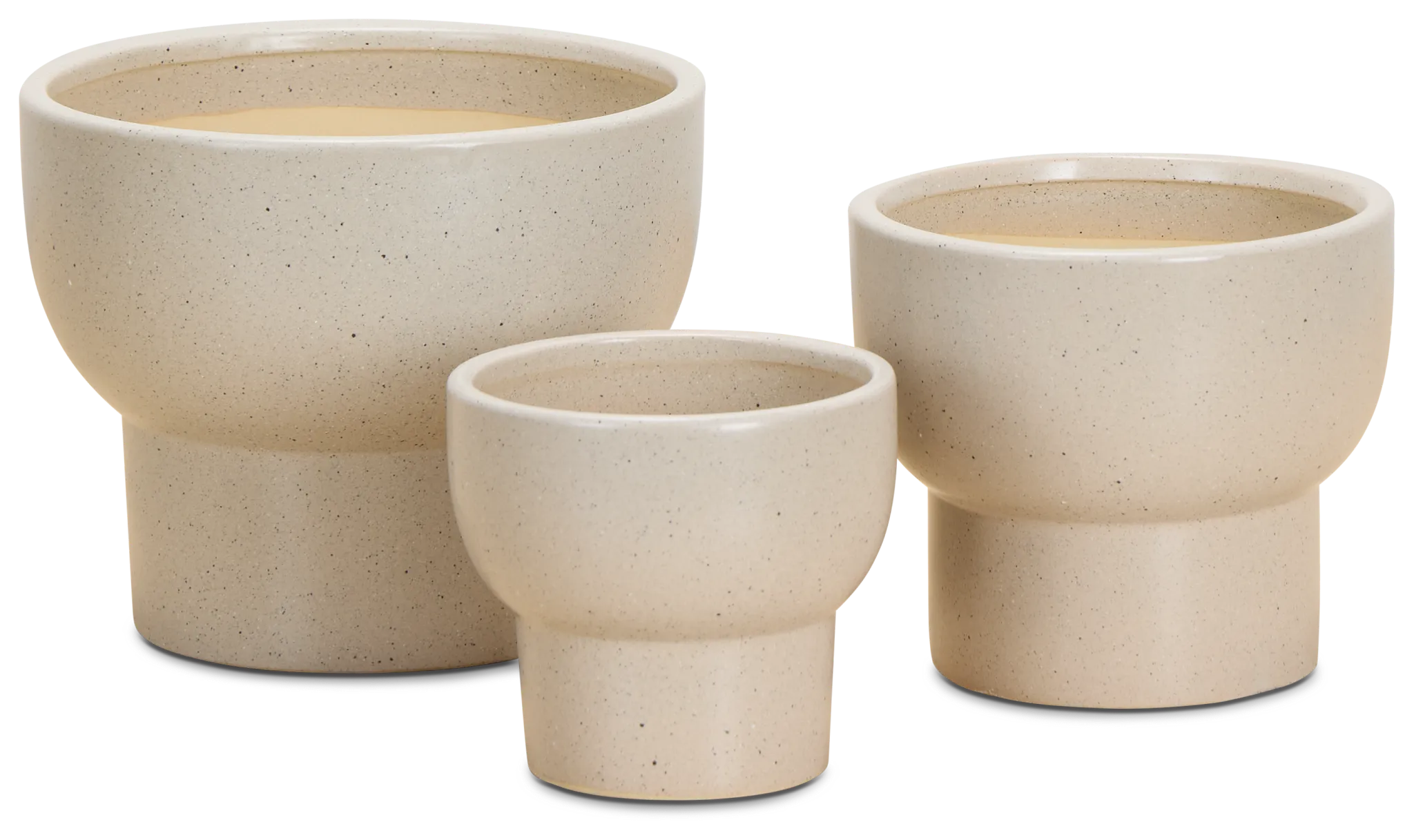 Arista Light Brown Set Of 3 Planter