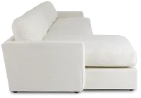 Noah Ivory Fabric Left Chaise Sectional