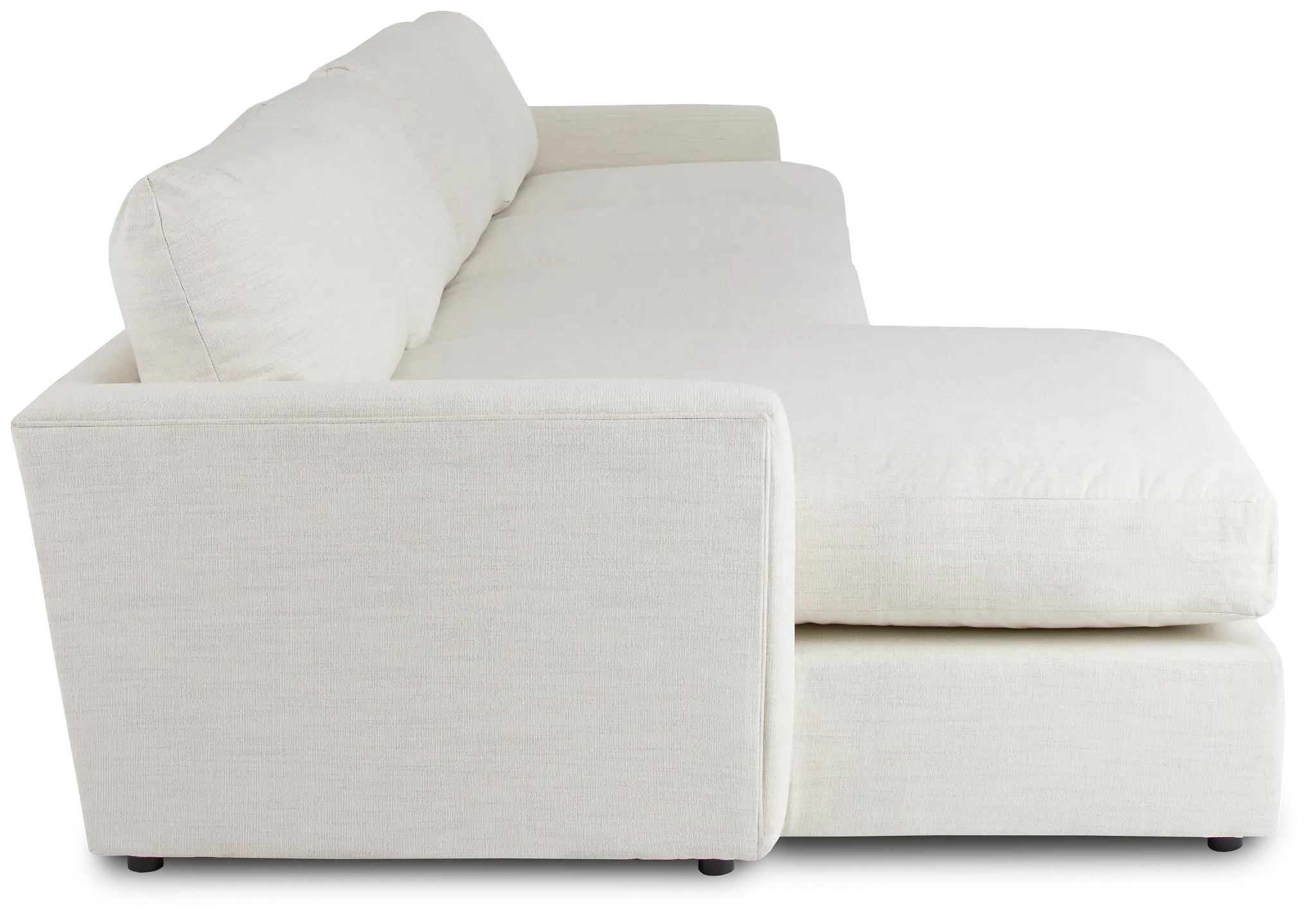 Noah Ivory Fabric Small Left Chaise Sectional Noah Ivory Fabric Small Left Chaise Sectional