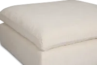 Drift Light Beige Fabric Ottoman
