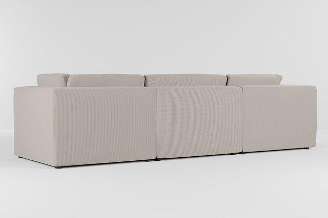 Destin Lucy Taupe Fabric 3 Piece Modular Sofa