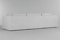 Destin Peyton White Fabric 3-piece Modular Sofa