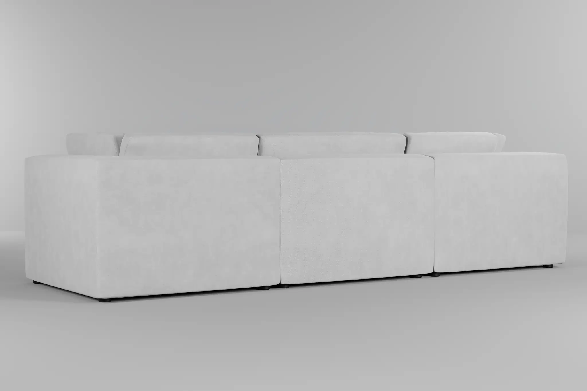 Destin Peyton White Fabric 3-piece Modular Sofa Destin Peyton White Fabric 3-piece Modular Sofa