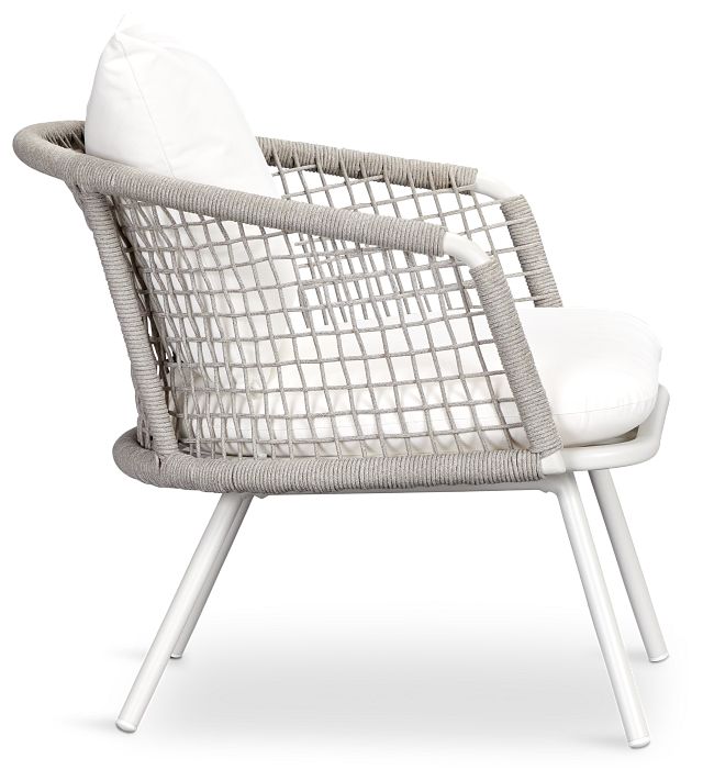 Antigua White Rope Arm Chair